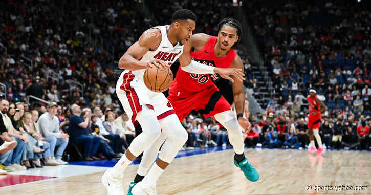 Giannis Antetokounmpo posts 9 points, 7 assists in first Heat appearance, rests second half