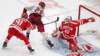Watch: Bruins prospect Dean Letourneau nets hat trick for BC
