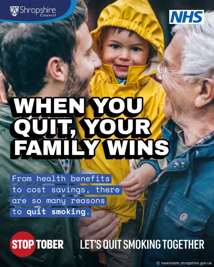 Stoptober: Shropshire residents of all ages encouraged to quit smoking this October with free local support