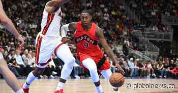 Raptors fall to Heat 129-105 in Quebec City