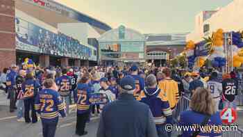 Sabres fans celebrate season ahead at home opener