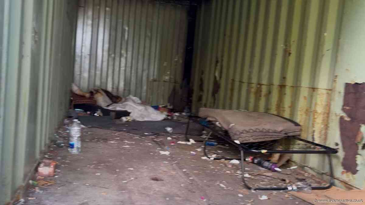 'Grim' discovery at shipping container on rubbish-strewn Huddersfield shortcut