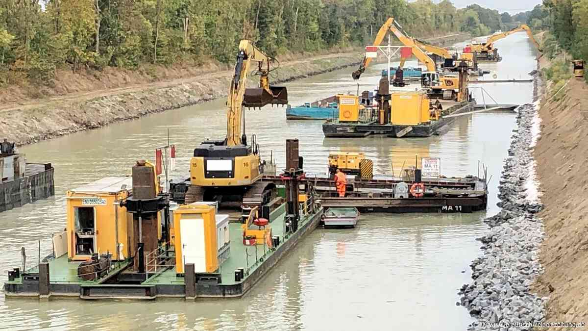 Ausbau des Stichkanals Salzgitter – so arbeiten die Bagger bei Sonnenberg