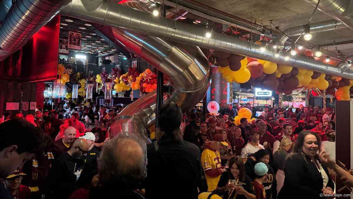 Inside Commanders owner Josh Harris' day with fans at London bar