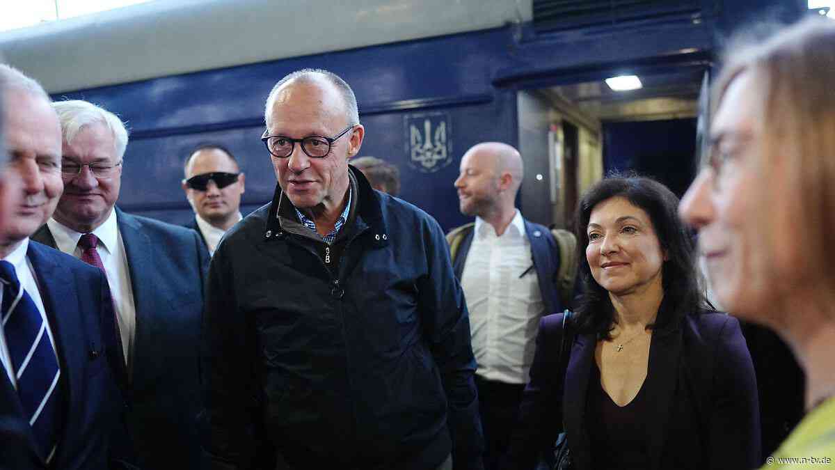 Kanzler ignoriert Putins Warnung : Merz, Reiche und Wirtschaftsdelegation besuchen Kiew