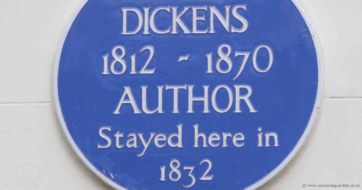 Blue plaque on the London house which hid famous future author from debt collectors