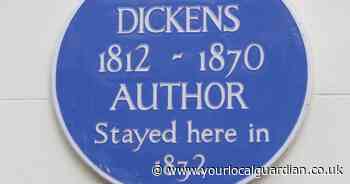Blue plaque on the London house which hid famous future author from debt collectors