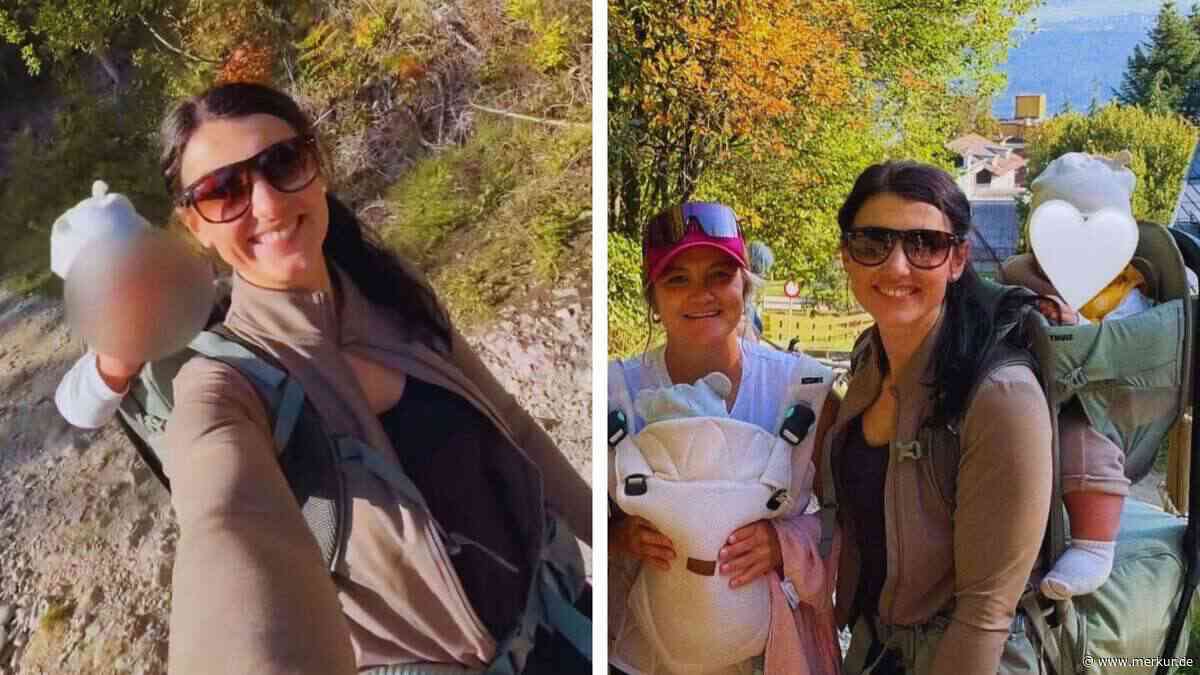 Ex-Ski-Weltmeisterin genießt malerische Bergtour mit ihrem Baby