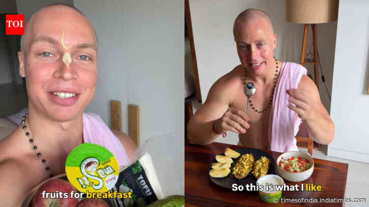 ‘Sanatani protein breakfast’ goes viral: Foreign content creator and Krishna-devotee reveals what’s on his plate