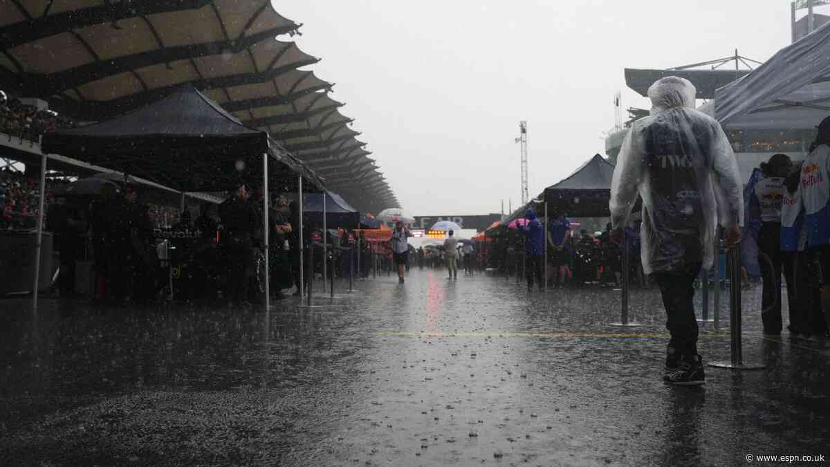 Delayed start to Bahrain GP due to heavy rain