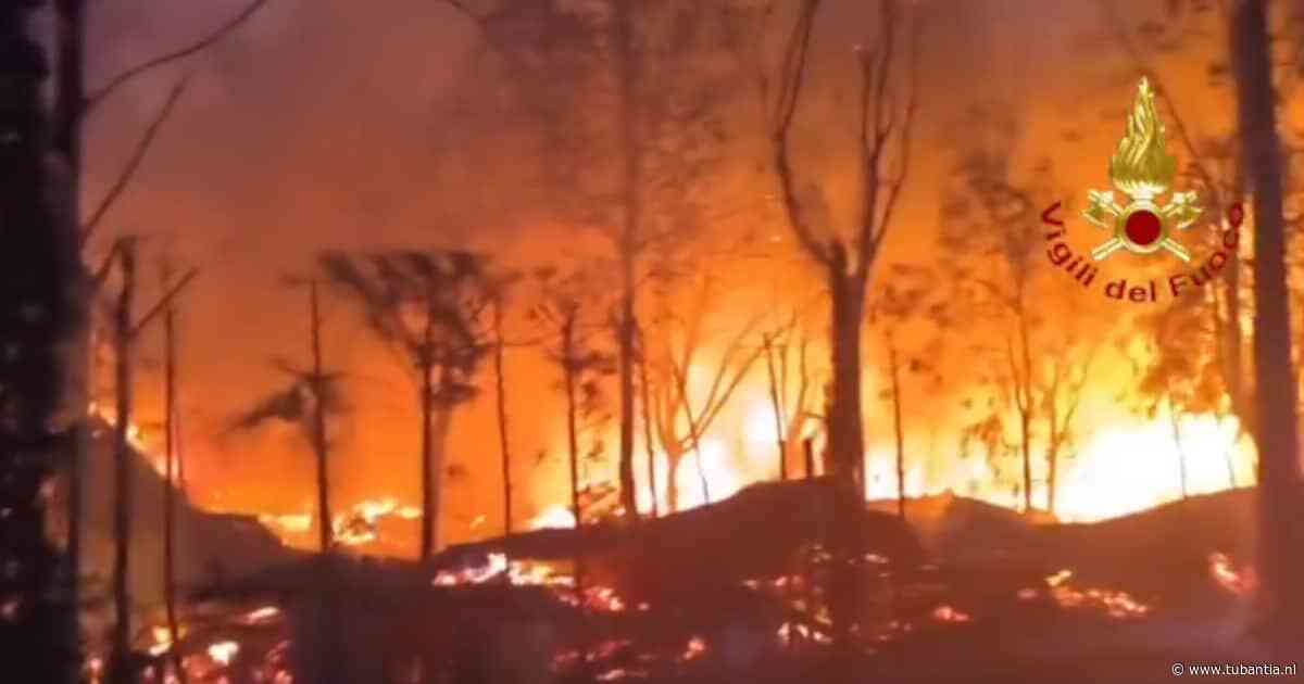 Grote brand op camping bij Gardameer, 24 gewonden