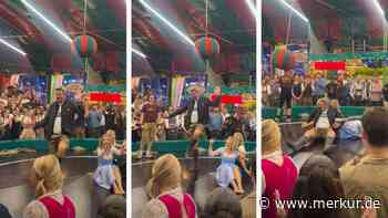 Wiesn-Wirt taucht plötzlich auf Teufelsrad auf – dann begeistert er das Publikum: „So sympathisch“