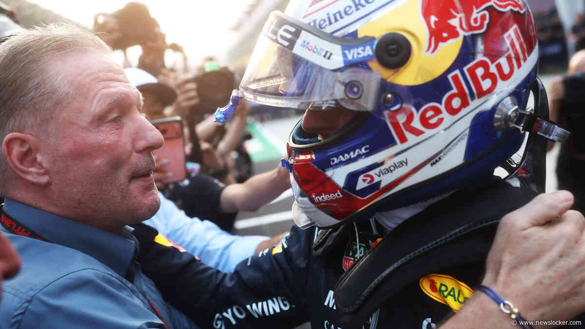 Jos Verstappen emotioneel na prachtige zege van zoon Max: ’Na al dat gezeik, alle respect voor het team’