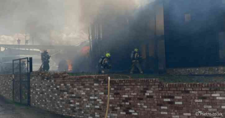 Families told to keep windows shut after car catches fire and destroys home