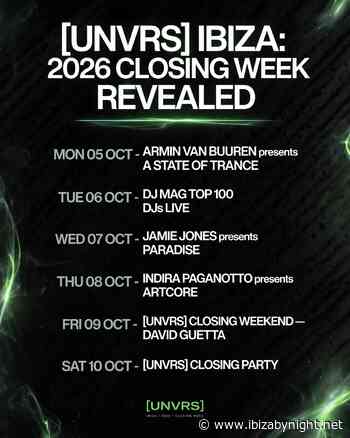 [UNVRS] IBIZA: the closing week 2026!