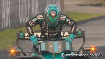 Russell sighs as he's forced to retire
