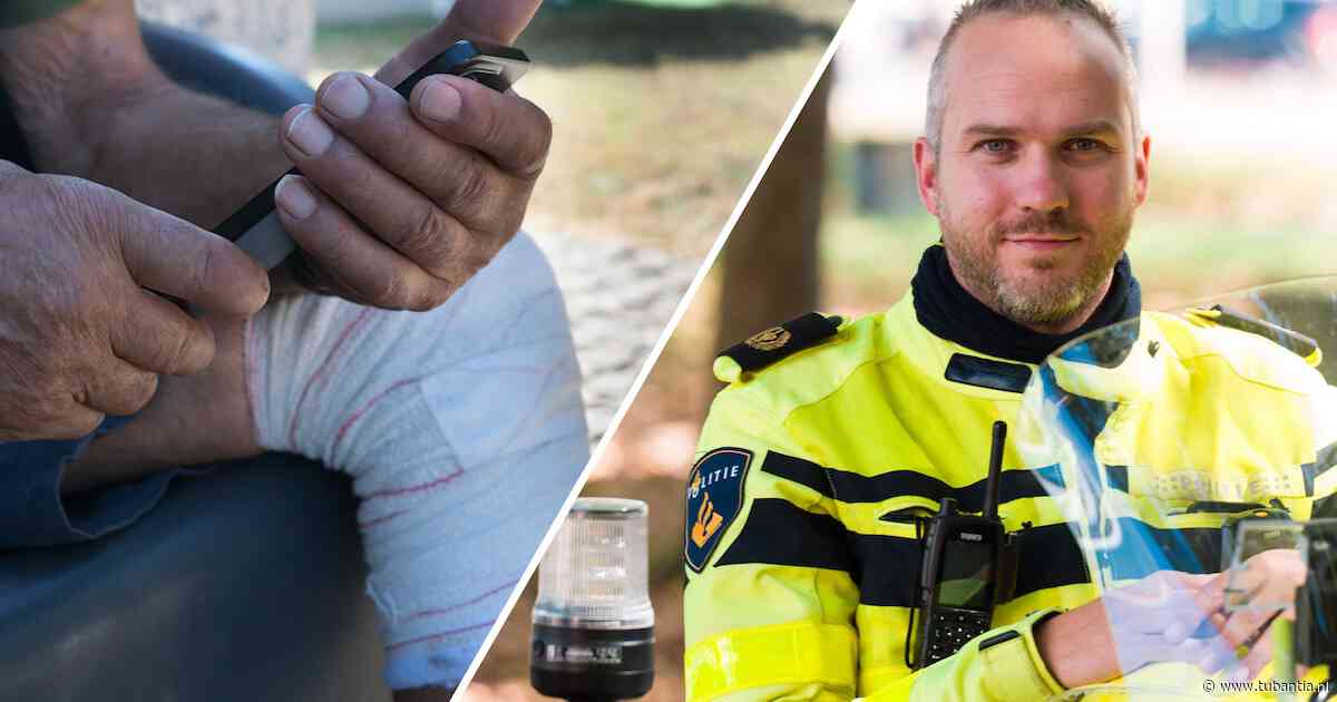 Het staat er echt, in grote rode letters. Nu weet agent Rens (35) wat er aan de hand is