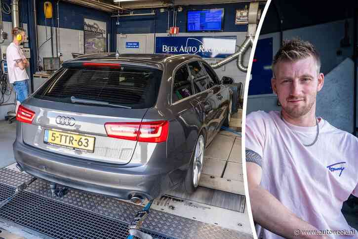 Ruben komt met zijn Audi A6 3.0 TDI BiTurbo naar de rollenbank: 'Met 350 pk ben ik al tevreden'