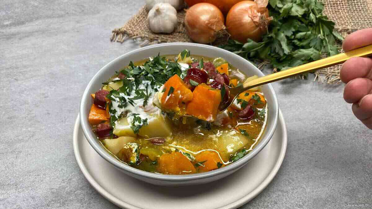 Gemütlich durch den Herbst mit dem wärmenden Eintopf aus Kürbis und Kartoffeln