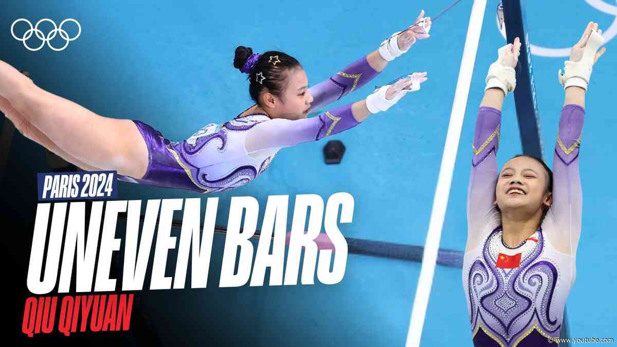 Qiu Qiyuan Claims Silver on Uneven Bars! 🇨🇳🤸‍♀️ | Paris 2024