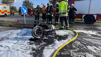 Unfall bei Ramerberg: Motorrad geht in Flammen auf