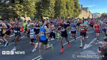 Thousands of runners take part in Cardiff Half Marathon