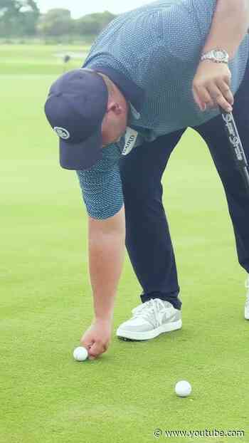 A simple drill to start rolling putts on your perfect line 🎯