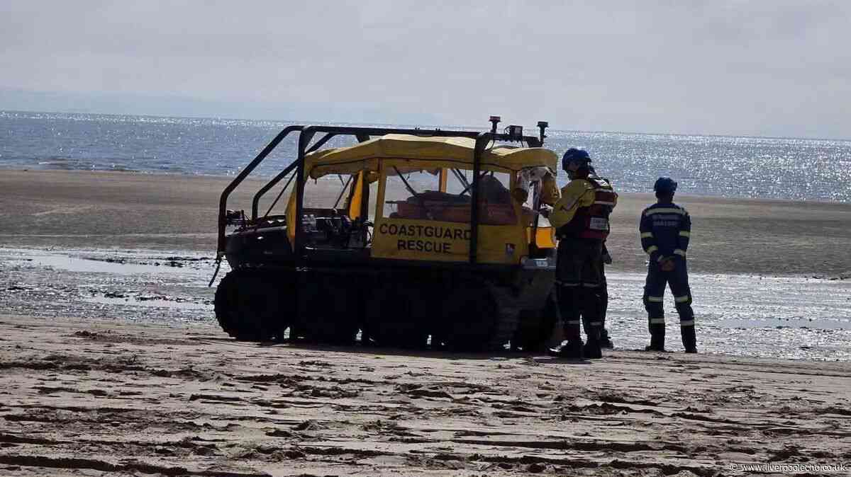 Woman stuck in the mud at Crosby Beach for 30 minutes