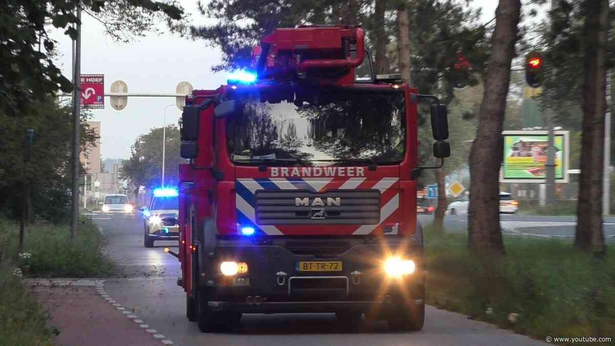 [Grote brand GRIP 1] Hulpdiensten met Spoed onderweg naar Flatbrand op de Van de Veldelaan Alkmaar