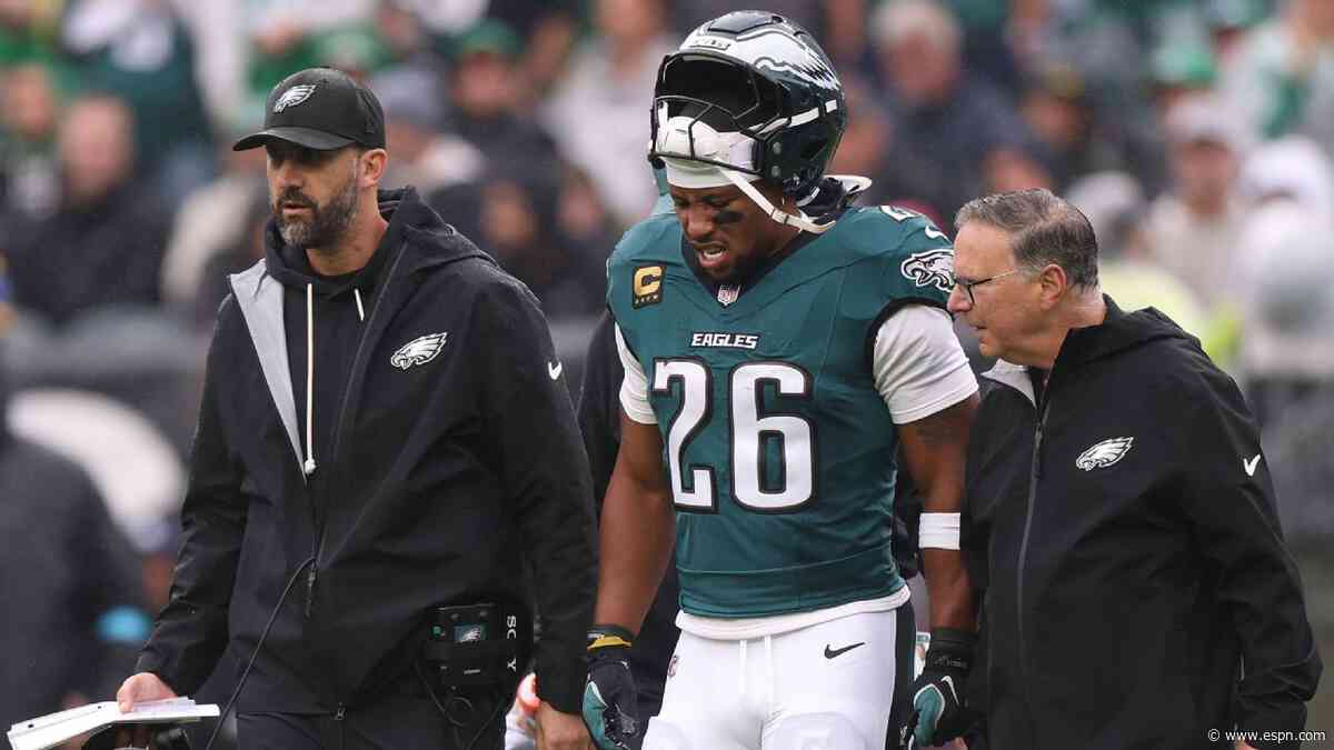 Eagles RB Barkley won't return vs. Rams due to hamstring injury