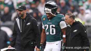 Eagles RB Barkley won't return vs. Rams due to hamstring injury