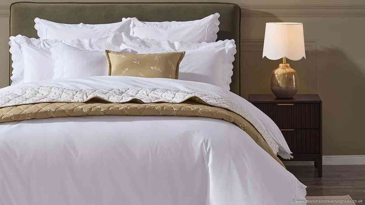 Dusk's reduced 'delicate' lace bedding adds a romantic touch to any bedroom