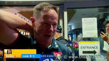 Heartbroken Holbrook speaks as team bus pulls into Newcastle