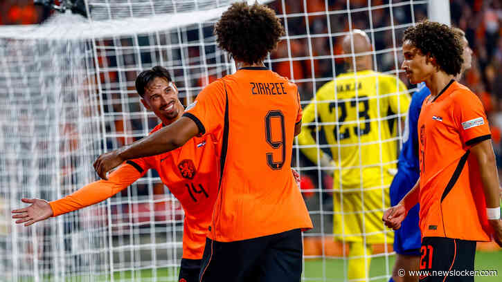 Invaller Joshua Zirkzee hangt in jubileumwedstrijd van Virgil van Dijk tegen Servië de slingers op met winnende Oranje-goal