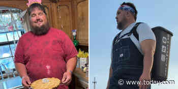 This Dad Walks 4 Miles a Day With a Trash Can on His Back. He’s Lost 135 Pounds