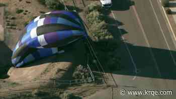 Multiple emergency crews respond to second balloon crash into power lines in Albuquerque