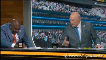 Terry Bradshaw sparks chaos on Fox set as he knocks cup of coffee over fellow NFL analyst: 'You okay, bud?'