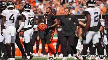 Star WR Chase suffers concussion in Bengals' loss to Jaguars