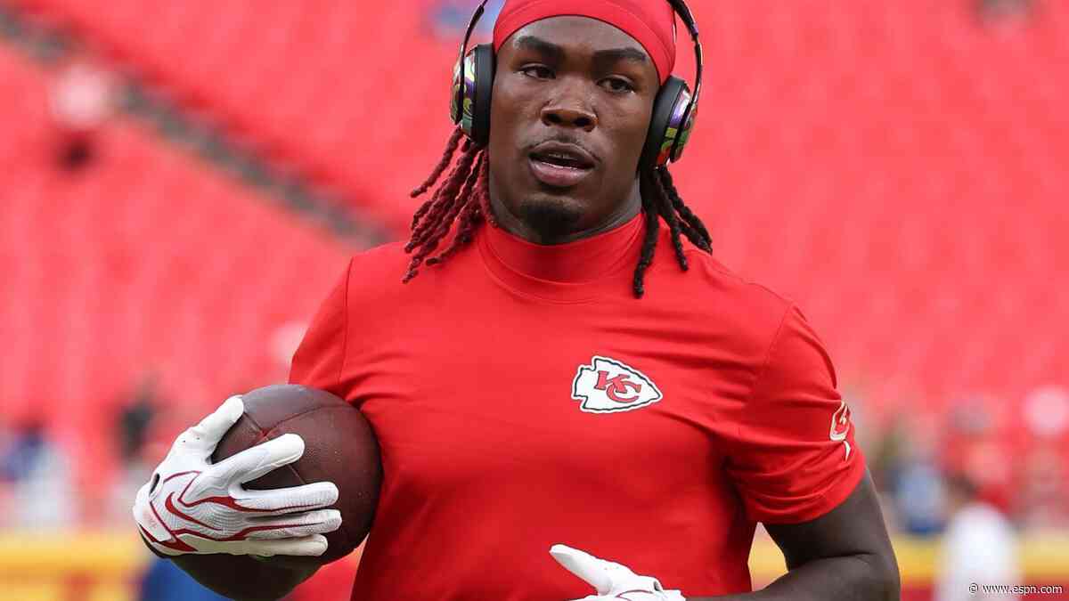Chiefs WR Rice injures right hamstring, doubtful to return