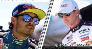 Stage points in short supply for Denny Hamlin, Kyle Larson after early problems in Vegas