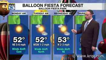 Calm conditions continue heading into the workweek
