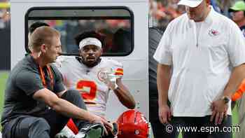 WR Thornton suffers leg injury, carted off in Chiefs' victory