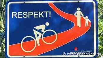 Verwaltung fordert am Marschbahndamm „Respekt!“ von Radfahrern für Fußgänger