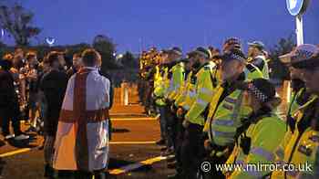 Six arrested after anti-migrant protesters clash with police in Gosport