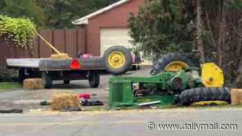 Horror as hayride carrying children flips over in New York, leaving multiple people critically injured