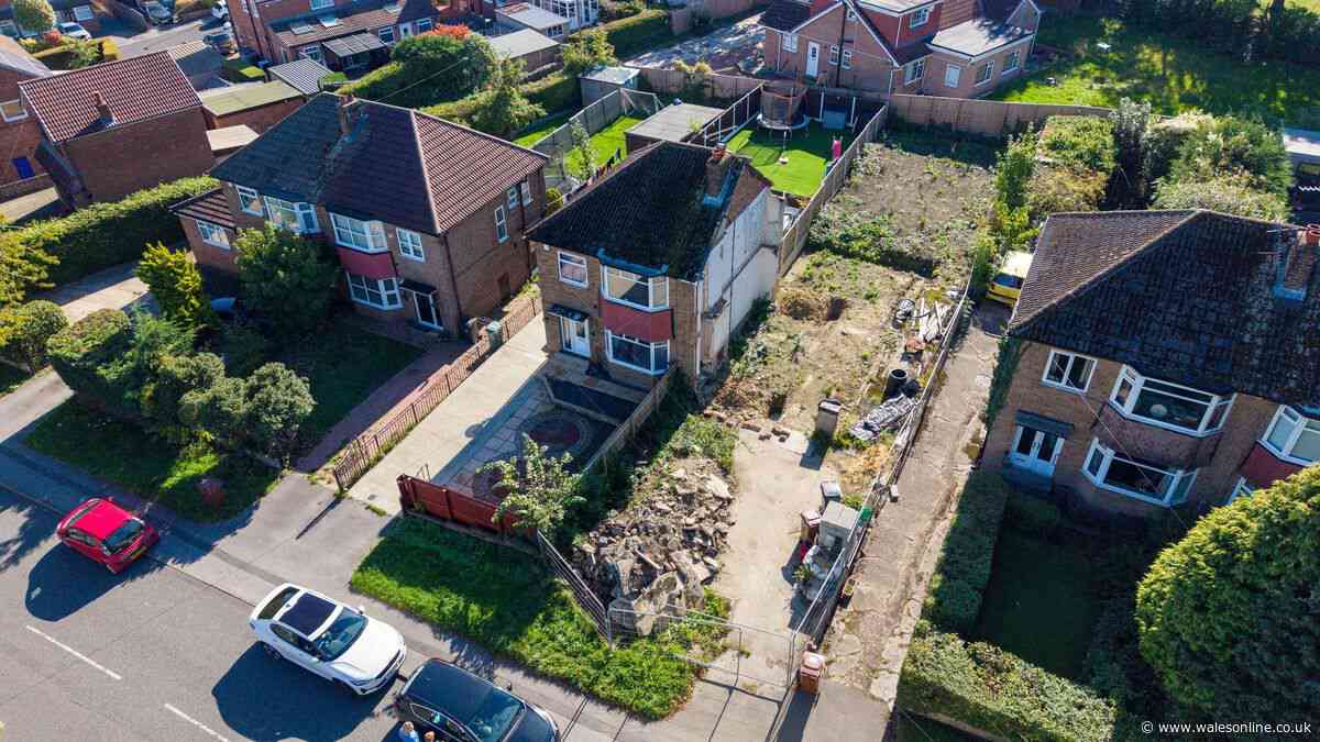 Dad defends tearing down his half of semi-detached illegally in neighbour row