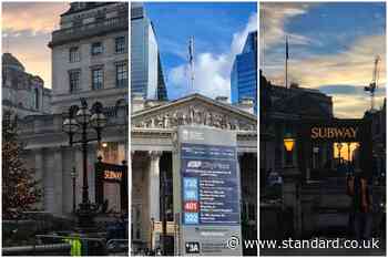 Batman takes over London: Bank transformed into snowy Gotham City as sequel films in capital