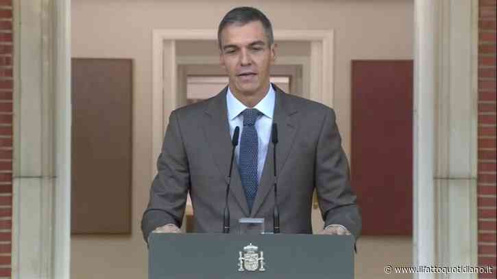 Sanchez agli spagnoli: “Decidete tra retrocedere con la destra o continuare ad avanzare”