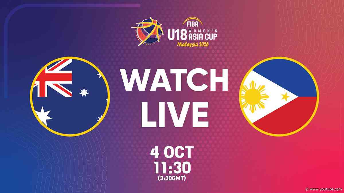 Group Phase | Australia v Philippines | Full Basketball Game | FIBA U18 Women's Asia Cup 2026 Divi A