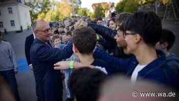 Kanzler Merz besucht seine alte Schule in NRW: „Macht ein besseres Abitur als ich!“